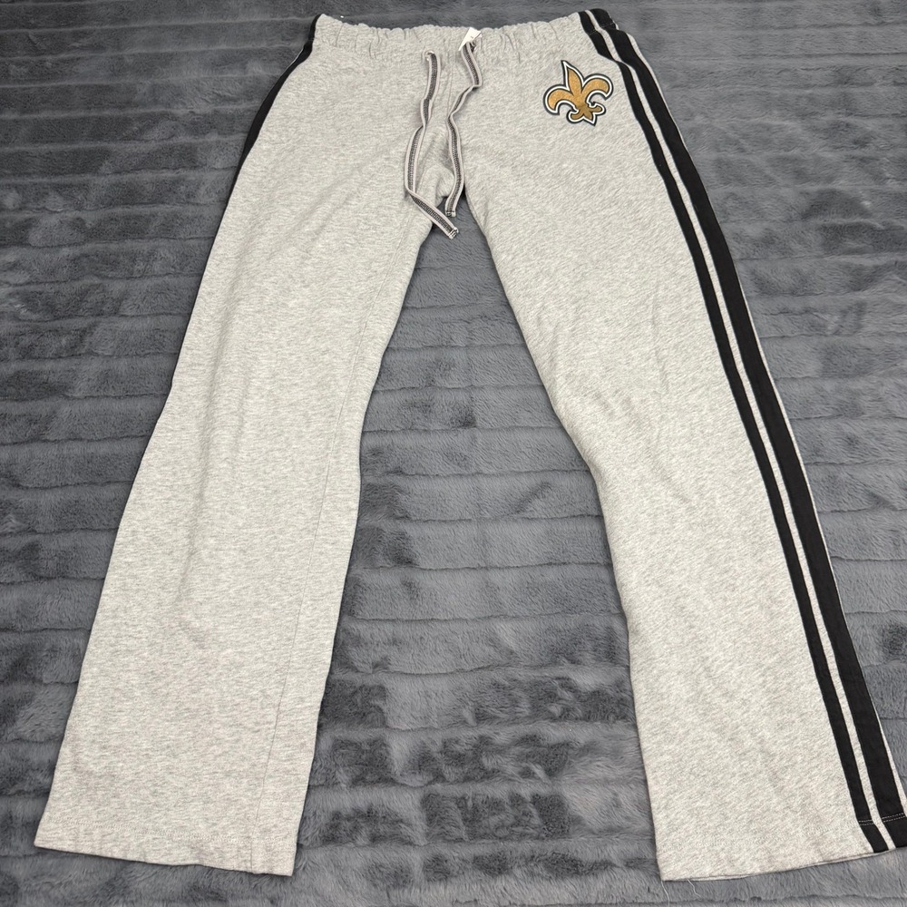 NFL New Orleans Saints PINK Victoria's Secret Gray Sweatpants XS Fleur De Lis